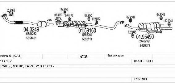 MTS C250183005303 Система випуску ОГ