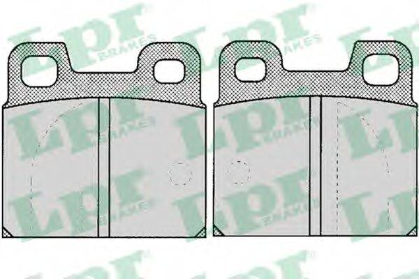 LPR 05P031 Комплект гальмівних колодок, дискове гальмо
