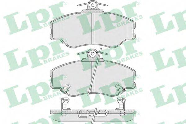 LPR 05P1009 Комплект гальмівних колодок, дискове гальмо