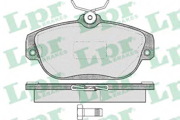 LPR 05P601 Комплект гальмівних колодок, дискове гальмо