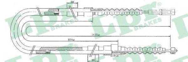 LPR C0031B Трос, стоянкова гальмівна система