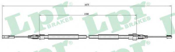LPR C0057B Трос, стоянкова гальмівна система