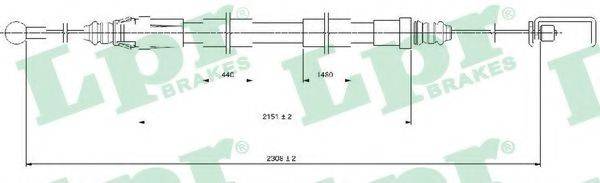 LPR C0129B Трос, стоянкова гальмівна система