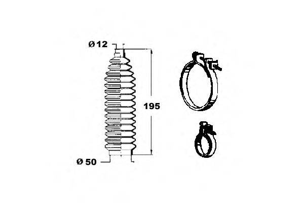 OCAP 0901883 Комплект пильника, рульове керування
