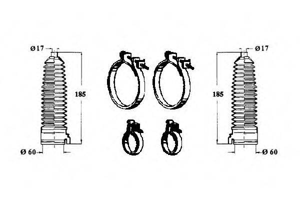 OCAP 0900485 Комплект пильника, рульове керування