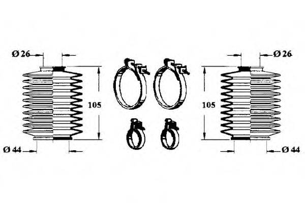 OCAP 0901615 Комплект пильника, рульове керування