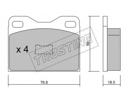 TRUSTING 0172 Комплект гальмівних колодок, дискове гальмо