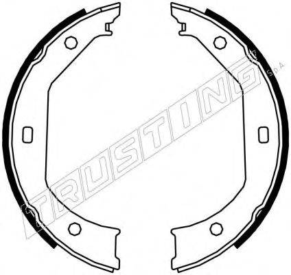 TRUSTING 019027 Комплект гальмівних колодок, стоянкова гальмівна система