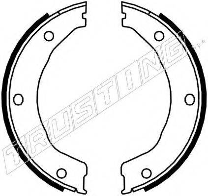 TRUSTING 040158 Комплект гальмівних колодок, стоянкова гальмівна система