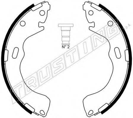 TRUSTING 049150 Комплект гальмівних колодок