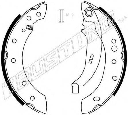 TRUSTING 079195 Комплект гальмівних колодок