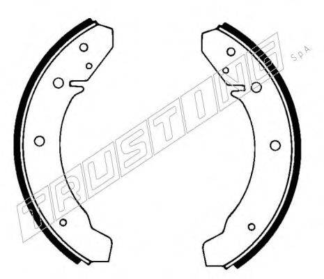 TRUSTING 124247 Комплект гальмівних колодок