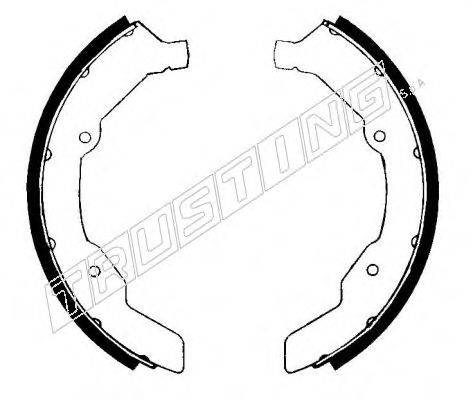 TRUSTING 124255 Комплект гальмівних колодок