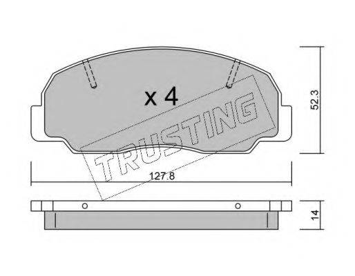 TRUSTING 2480 Комплект гальмівних колодок, дискове гальмо