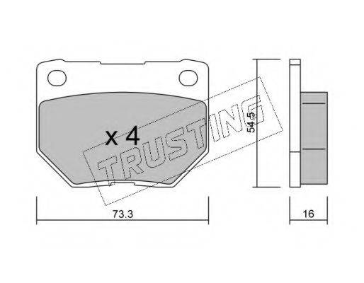 TRUSTING 5100 Комплект гальмівних колодок, дискове гальмо