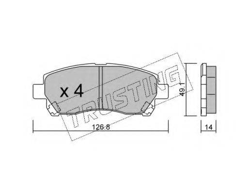TRUSTING 9440 Комплект гальмівних колодок, дискове гальмо