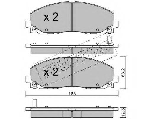 TRUSTING 9620 Комплект гальмівних колодок, дискове гальмо