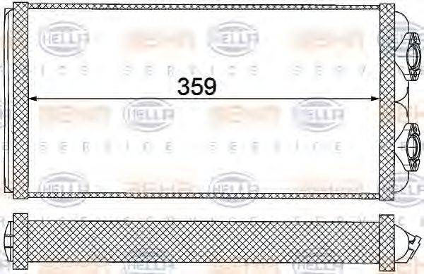 HELLA 8FH351000031 Теплообмінник, опалення салону
