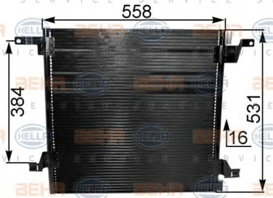 HELLA 8FC351038721 Конденсатор, кондиціонер
