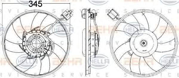 HELLA 8EW351104481 Вентилятор, охолодження двигуна
