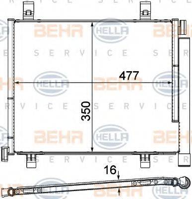 HELLA 8FC351319601 Конденсатор, кондиціонер