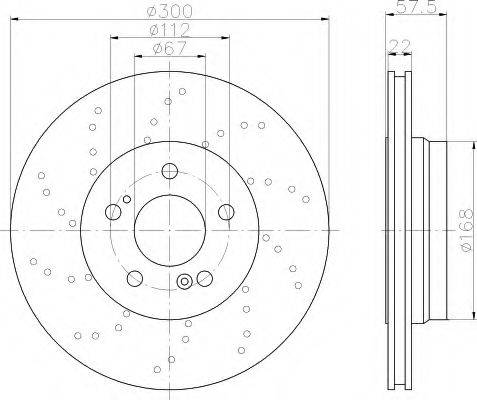 HELLA 8DD355110151 гальмівний диск