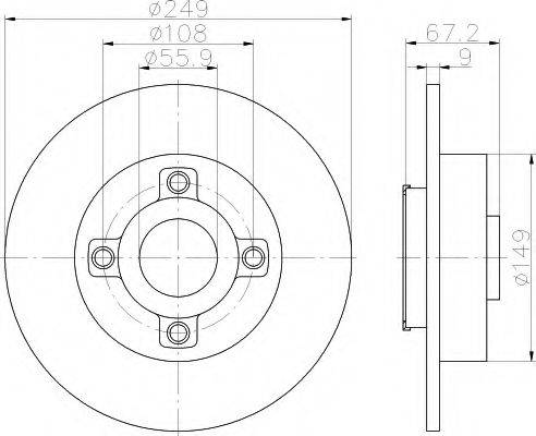 HELLA 8DD355111331 гальмівний диск