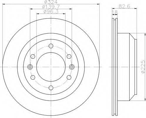 HELLA 8DD355116491 гальмівний диск