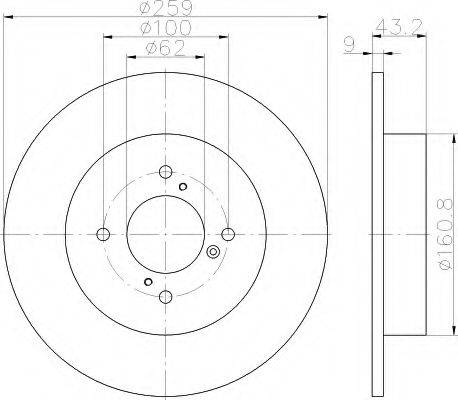 HELLA 8DD355117301 гальмівний диск