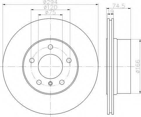 HELLA 8DD355112651 гальмівний диск