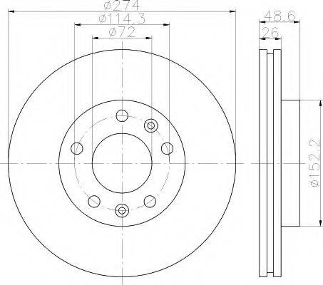 HELLA 8DD355112771 гальмівний диск