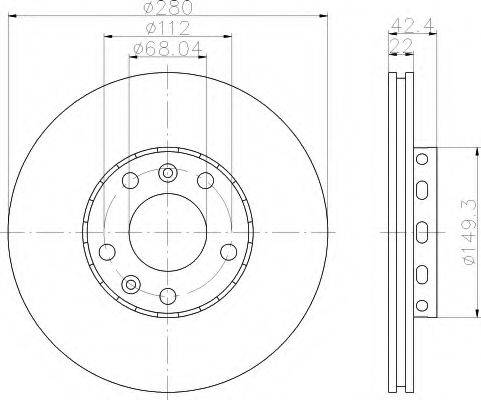 HELLA 8DD355113321 гальмівний диск