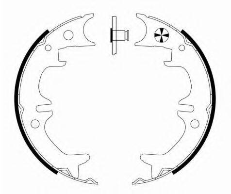 HELLA 8DA355050211 Комплект гальмівних колодок, стоянкова гальмівна система