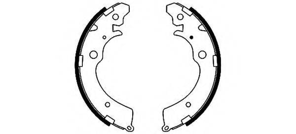 HELLA 8DB355001481 Комплект гальмівних колодок