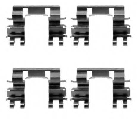 HELLA 8DZ355204831 Комплектуючі, колодки дискового гальма