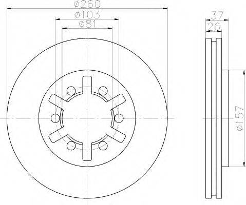 HELLA 8DD355104551 гальмівний диск