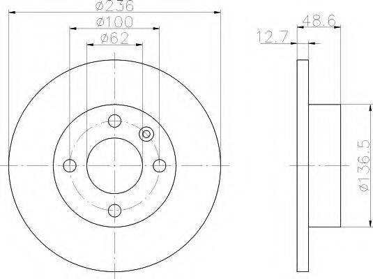HELLA 8DD355105891 гальмівний диск