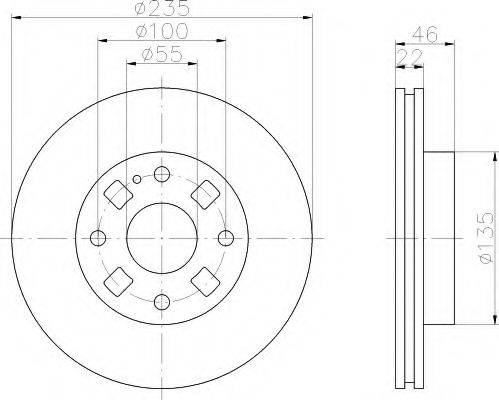 HELLA 8DD355107191 гальмівний диск