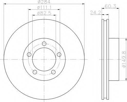 HELLA 8DD355100911 гальмівний диск