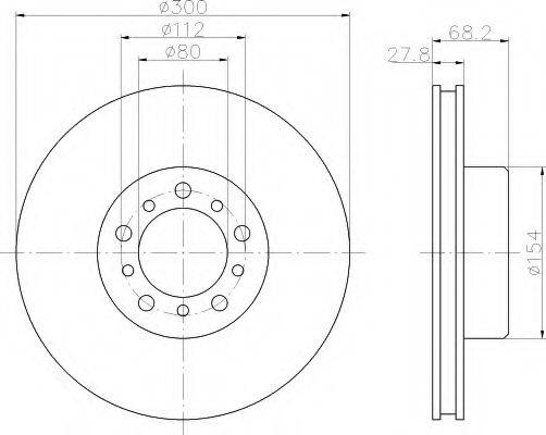 HELLA 8DD355100981 гальмівний диск