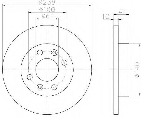 HELLA 8DD355101241 гальмівний диск