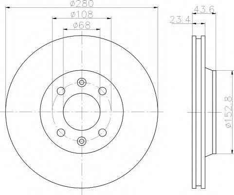 HELLA 8DD355102081 гальмівний диск