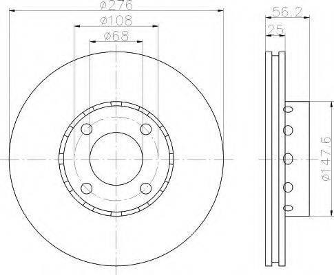 HELLA 8DD355103081 гальмівний диск