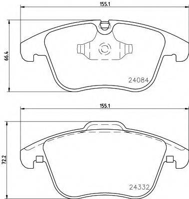 HELLA 8DB355013731 Комплект гальмівних колодок, дискове гальмо