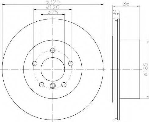 HELLA 8DD355119201 гальмівний диск