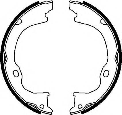 HELLA 8DA355050911 Комплект гальмівних колодок, стоянкова гальмівна система