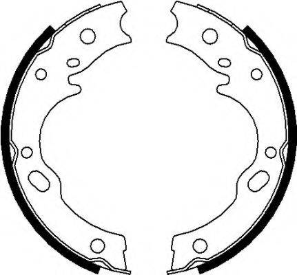 HELLA 8DA355050941 Комплект гальмівних колодок, стоянкова гальмівна система