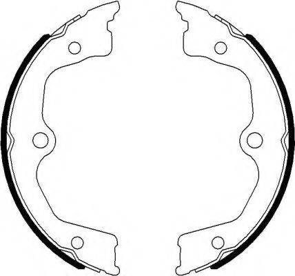 HELLA 8DA355051071 Комплект гальмівних колодок, стоянкова гальмівна система