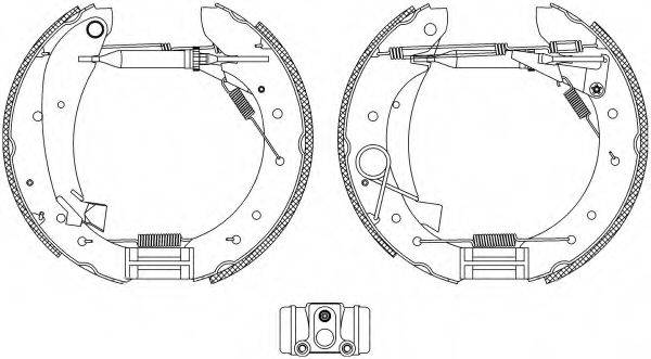 HELLA 8DB355004241 Комплект гальмівних колодок