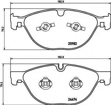 HELLA 8DB355021381 Комплект гальмівних колодок, дискове гальмо
